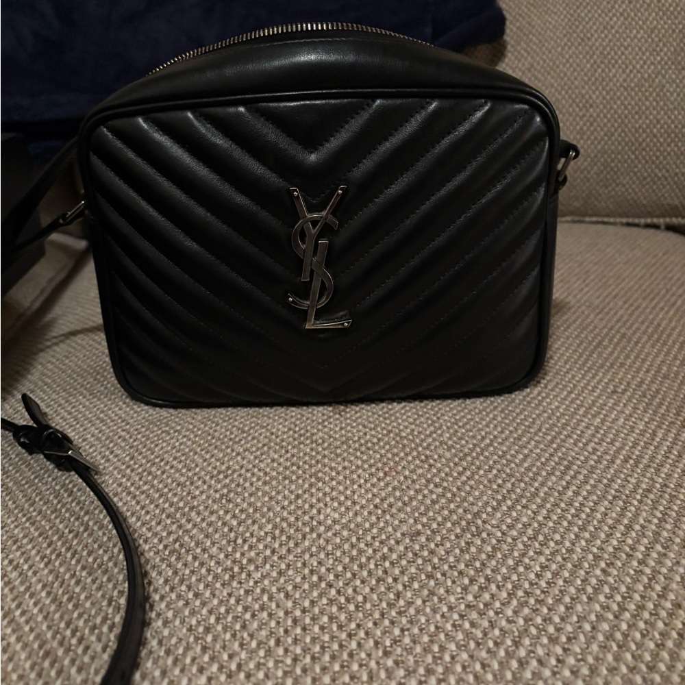 YSL Black Quilted Crossbody Bag